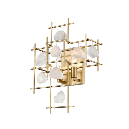 Z-Lite Garroway 2 Light Wall Sconce, Aged Brass & Aged Brass 4007S-AGBR